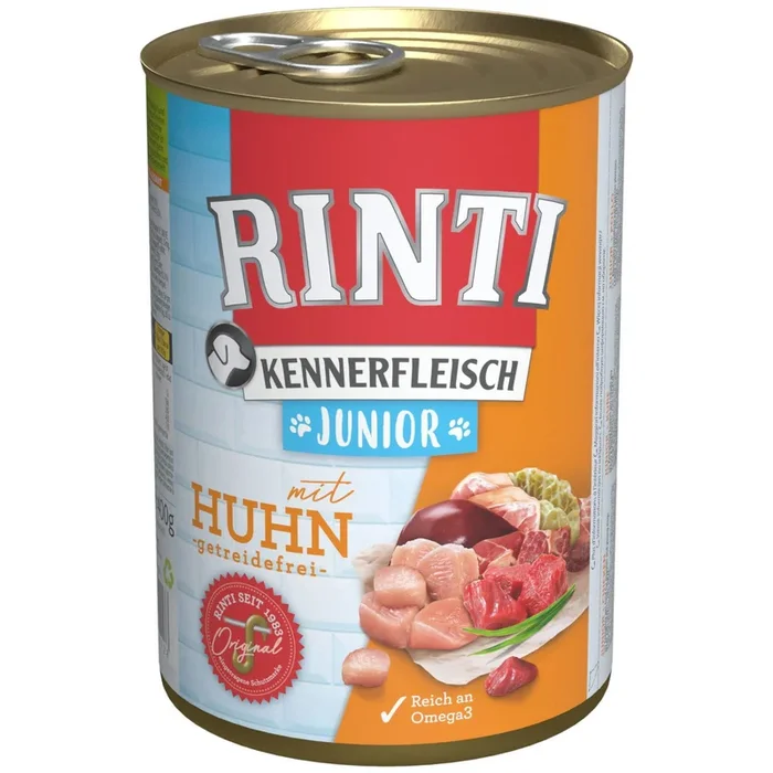 Hundefutter, Finnern Rinti Kennerfleisch Junior, Huhn, 400g