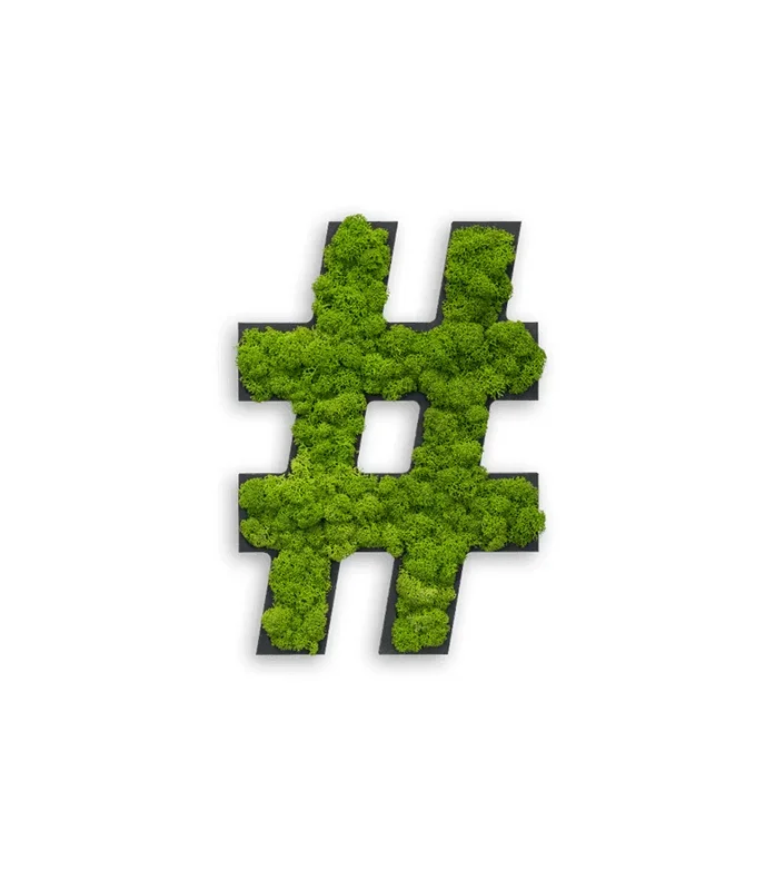 Islandmoos Piktogramm „Hashtag“