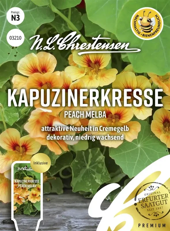 Kapuzinerkressesamen ‚Jewel Peach Melba‘
