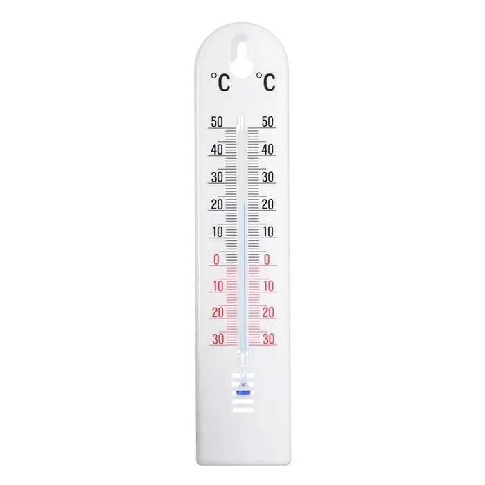 kelvin 2 Outdoor-Wandthermometer aus weißem Kunststoff 20×4,5×0.6cm