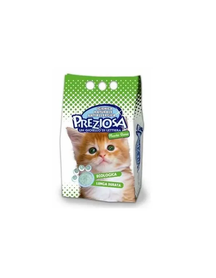 Kostbares Silikon weißer Moschus Katzenstreu 4,3 kg