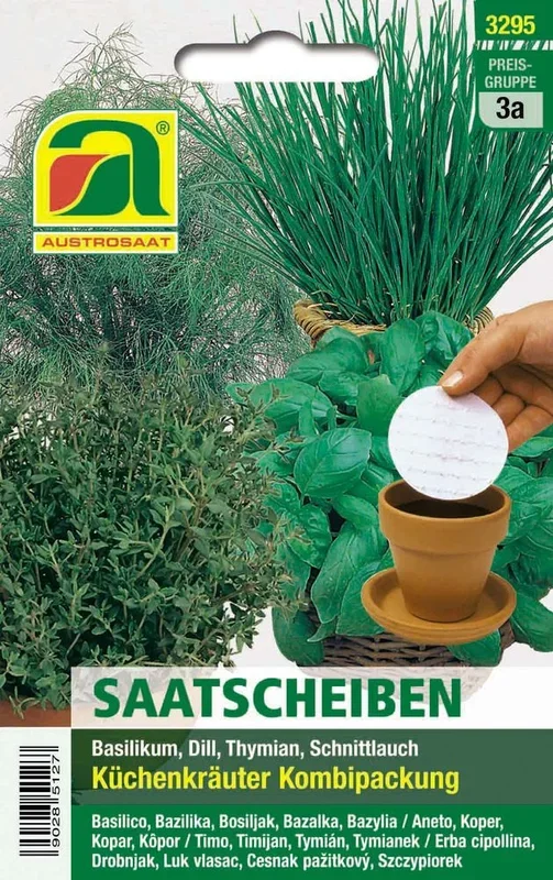 Küchenkräuter Kombipackung (Saatscheiben) [MHD 12/2023]