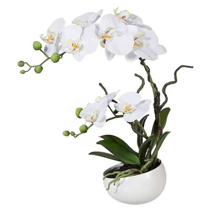 Kunstblume Orchidee Phalaenopsis weiß, Höhe ca. 42 cm