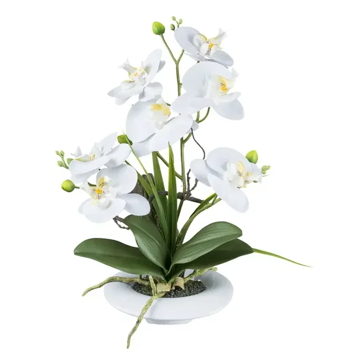 Künstliche Orchidee, weiß, Höhe ca. 41 cm