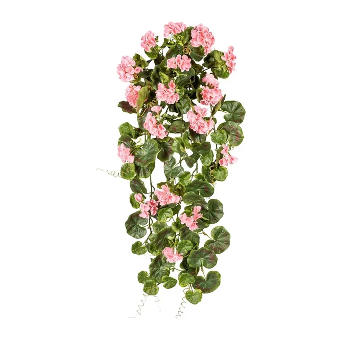 Künstlicher Geranienhänger, rosa, Höhe ca. 80 cm