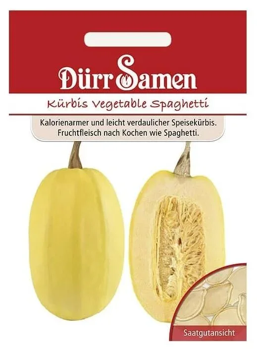 Kürbissamen Vegetable Spaghetti, kalorienarm und leicht verdaulich, Speisekürbis von DürrSamen