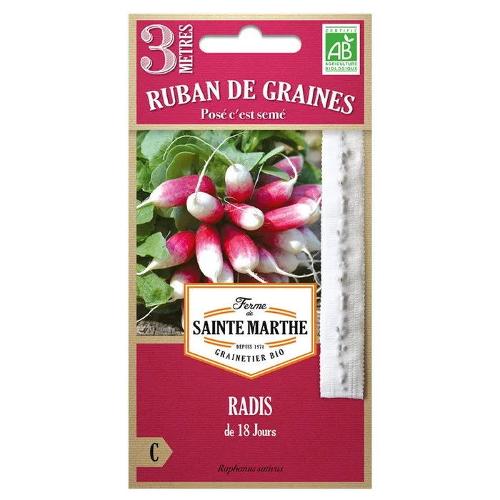 La ferme Sainte Marthe – 150 Samen AB – 18 Tage altes Radieschenband