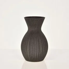 Lily 3D Vase 20x13cm Schwarz Metallic
