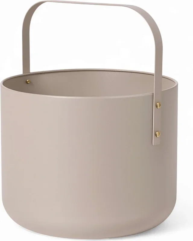 LIVLIG Kaminholzkorb, beige