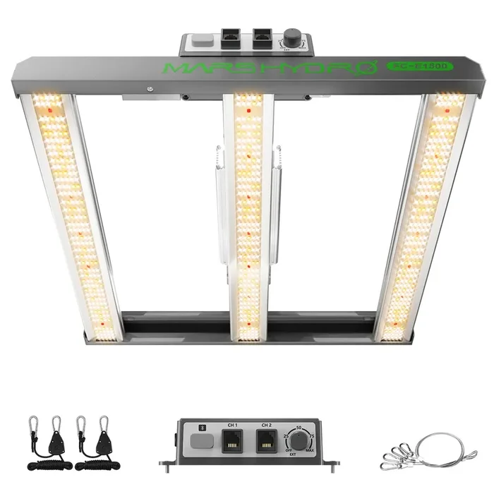 Mars Hydro FC-E1500 LED-Growlampe, 150 W, Bridgelux, Smart Dimmbar, für 80×80 cm