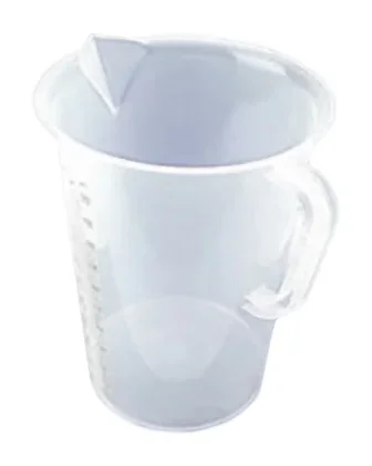 Messbecher, transparent, mit erhabener Skala, 5000 ml, 100 ml Teilung