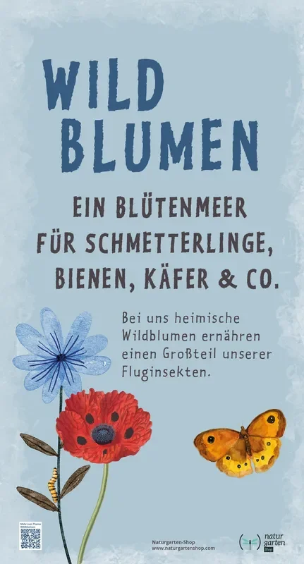 Metall-Schild „Wildblumen“