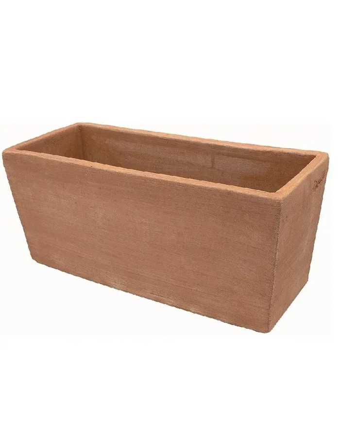 Modernes, glattes, natürliches Terrakotta-Pflanzgefäß 50 cm