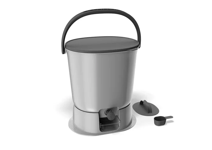Multikraft Bokashi Haushaltseimer „Organko Essential grey“ 15,3 L, Doppelpackung (2 Stück)