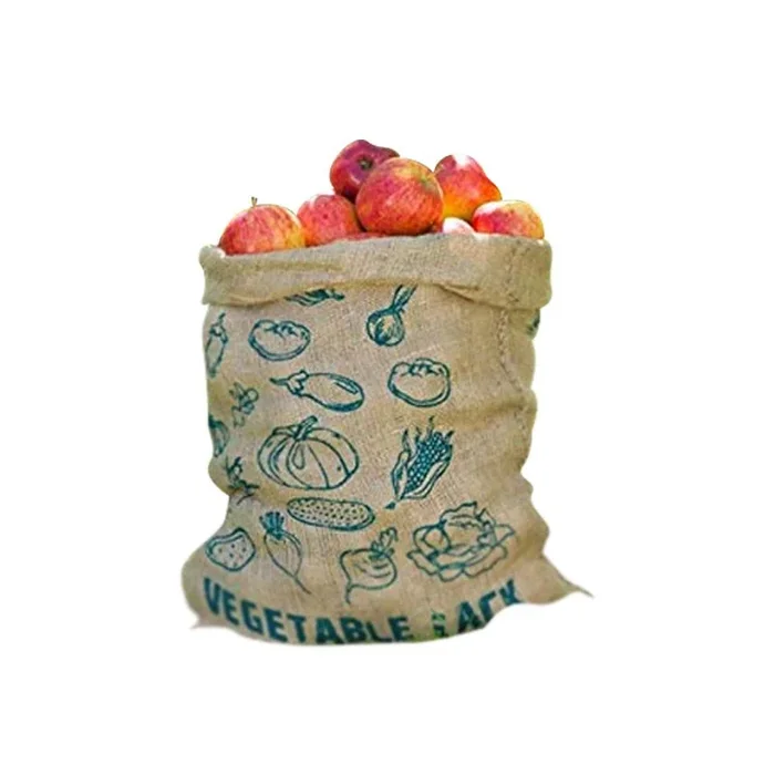Nature – Bedruckte Jutebeutel zur Aufbewahrung von Obst und Gemüse h49,5 X 45,7 cm