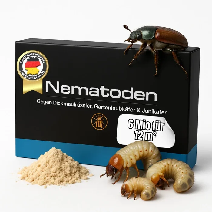 Nematoden gegen Gartenlaubkäfer. Engerlinge wirksam bekämpfen 6 Mio für 12 m²