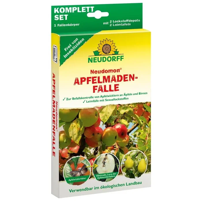 Neudorff Neudomon ApfelmadenFalle 1 Komplettset mit Falle Leimböden und Pheromonkapseln