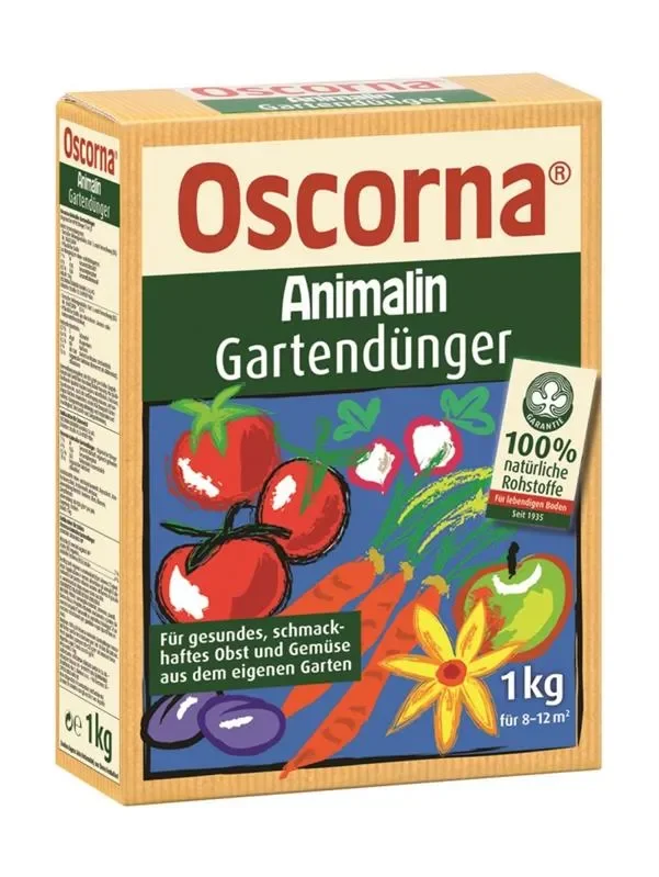 Oscorna Animalin Gartendünger Naturdünger organischer NPK-Dünger für Obst Pflanzen 1 Kg Karton