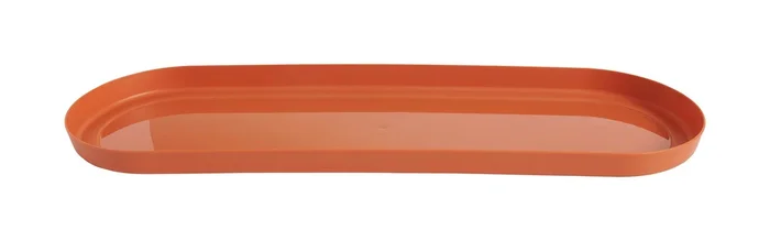 Ovale Untersetzer für 50 cm Blumentrog terrakotta