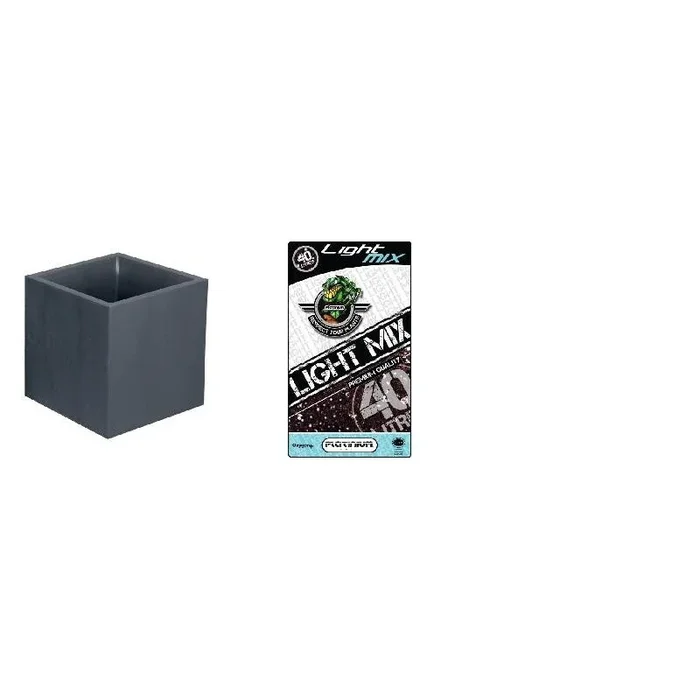 Pack – Blumenkasten Volcania Anthrazit 31L + Substrat Platinium LightMIX