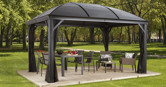 Pavillon Aluminium-Stahl Moreno 10.14