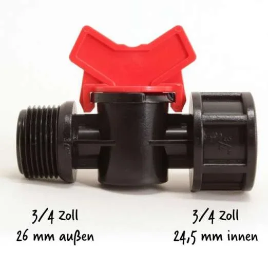 PE Kugelhahn3/4″ AG x 3/4“ IG