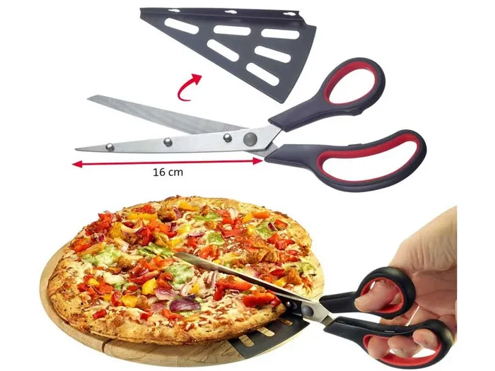 Pizzaschere mit abnehmbarem Heber / Servierhilfe