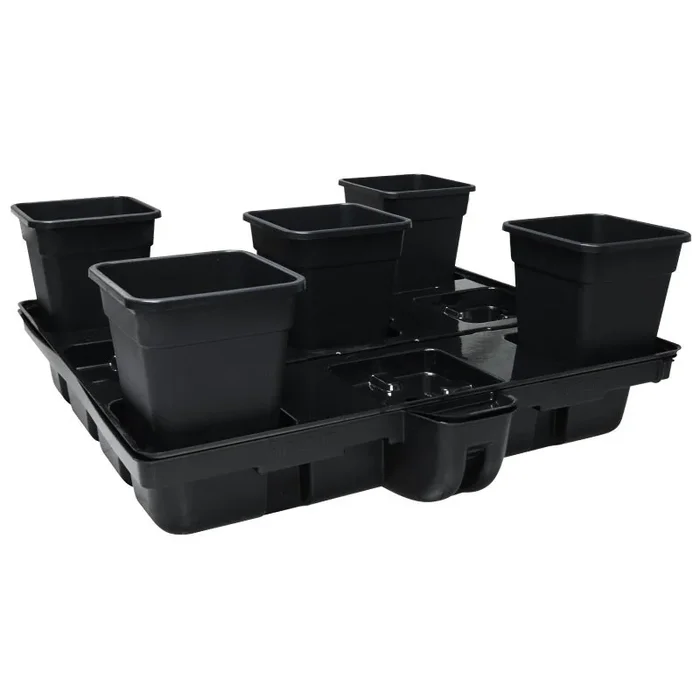 Platinium – HydroStar – 5 Big Pots 18L – 120 x 120 x 38,5cm – Hydroponisches System