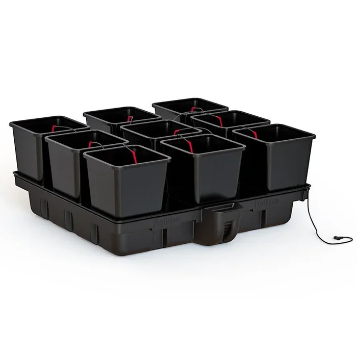 Platinium – HydroStar – 9 Big Töpfe 25L – 120 x 120 x 38,5cm – MJ 1000 – Hydroponisches System