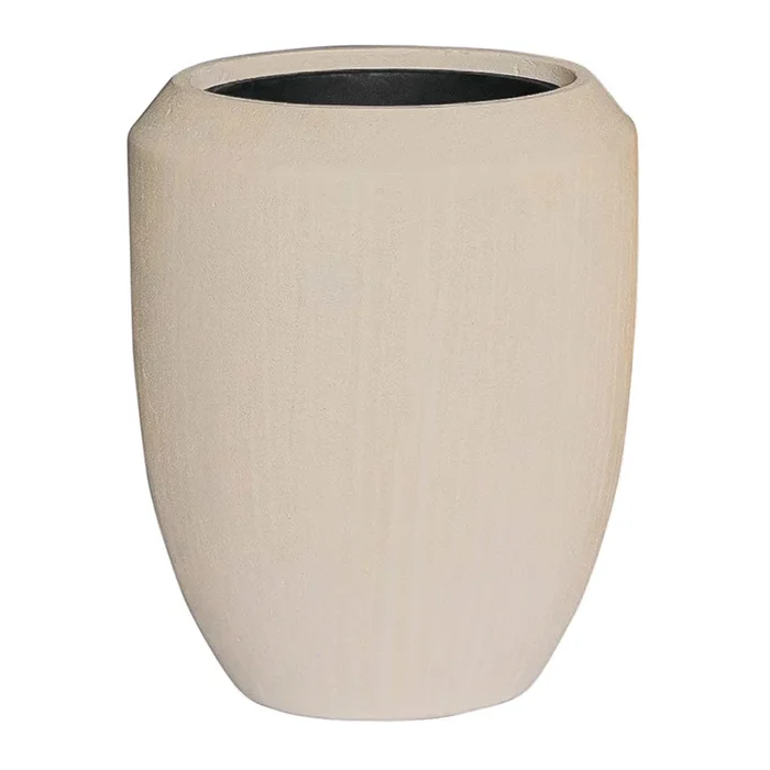 Polystone Coated Plain Coppa Planter – Natural