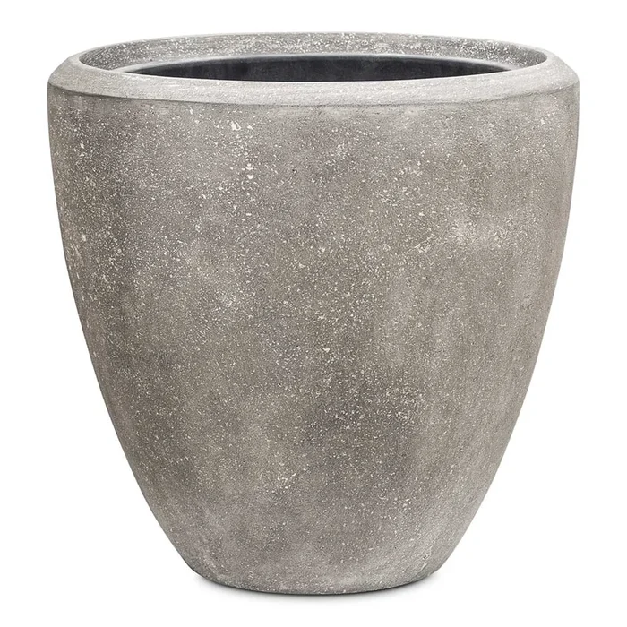 Polystone Plain Couple Planter – Raw Grey
