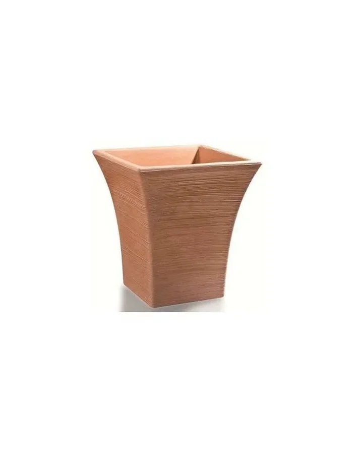 Quadratische Vase aus Gardenia-Harz 30 cm Antik