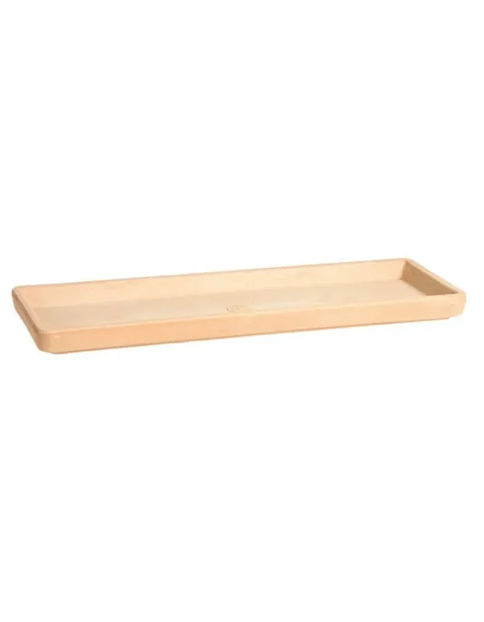 Rechteckige Untertasse aus natürlichem Terrakotta 60x18cm