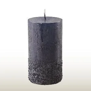 Rustic Kerze Stumpe „Calla“ 110/60, schwarz, 4 Stück
