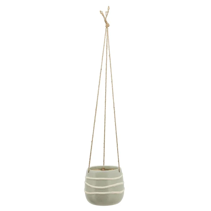 Sagebrook Home – Ceramic 6″ Hanging Planter, Green