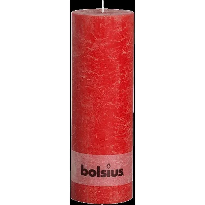 Säule zylindrische Kerze 300 100 RUSTIC RED