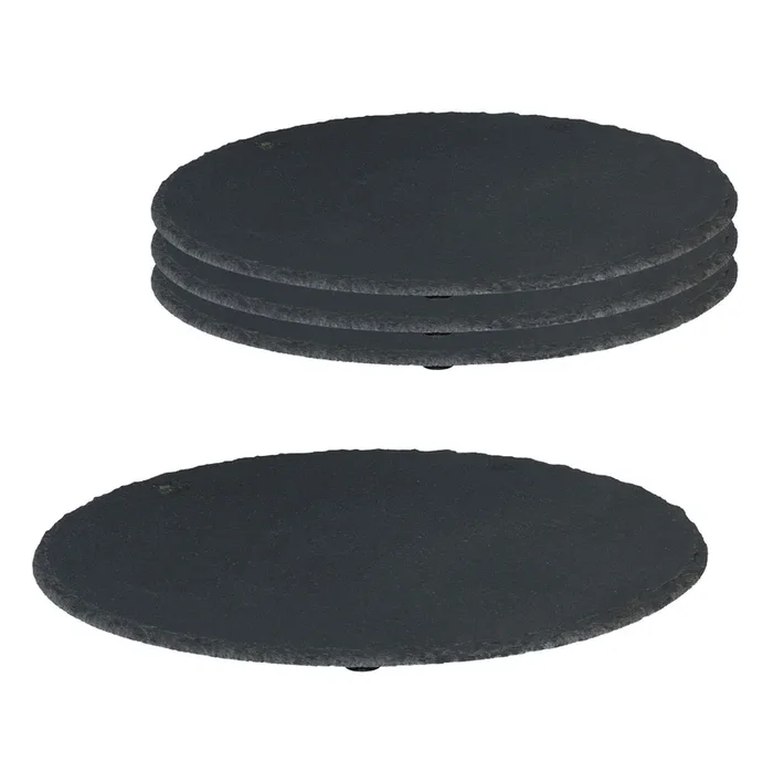 Schiefer-Dekoplatte, 4er-Set, Anthrazit, 30 x 0,5 cm