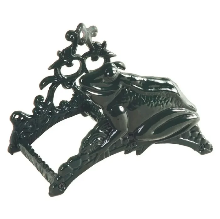Schlauchhalter aus Metall (grüner Frosch)