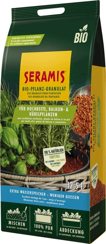 Seramis Bio-Pflanz-Granulat für Hochbeete, Balkon- & Kübelpflanzen, 12,50 l