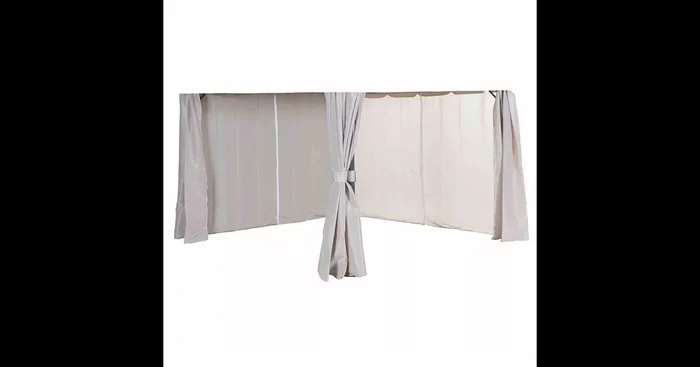 Siena Garden 4x Seitenteile zu Pavillon Dubai ohne Fenster 3m naturfarben