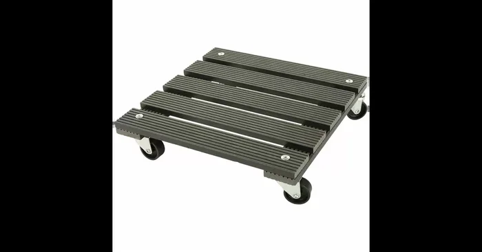 Siena Garden Pflanzenroller WPC, eckig 30×30 cm, anthrazit