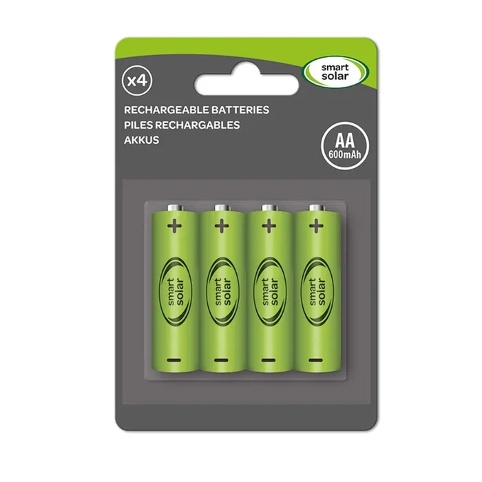 Solar Ersatzbatterie, Akkus AA , 4er Set, 600mAh