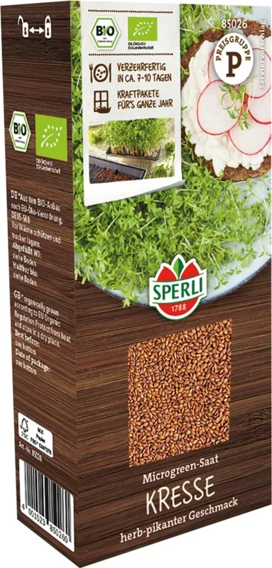 Sperli Bio Microgreen-Saat Kresse