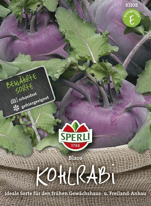 Sperli Kohlrabi Blaro, für den Treib- und Freilandanbau