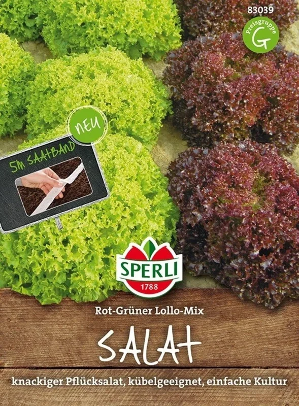 Sperli Salat-Mischung „Lollo-Mix“ 5m Saatband