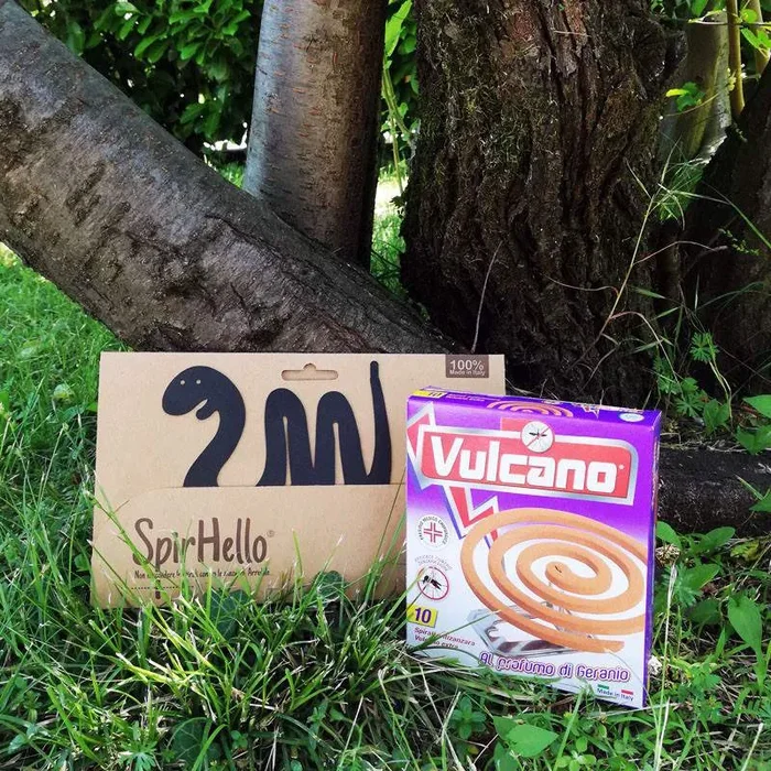 Spirali Vulcano mit Geranie oder Citronella mit unterstütztem SpirHello