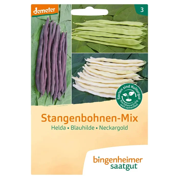 Stangenbohnen-Mix Bio-Gemüse-Samen