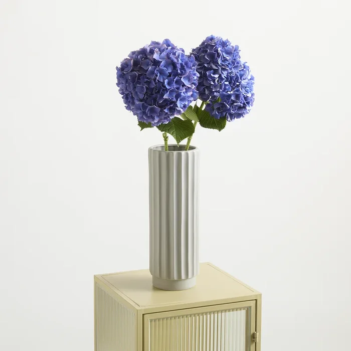 Steingut Vase Taupe