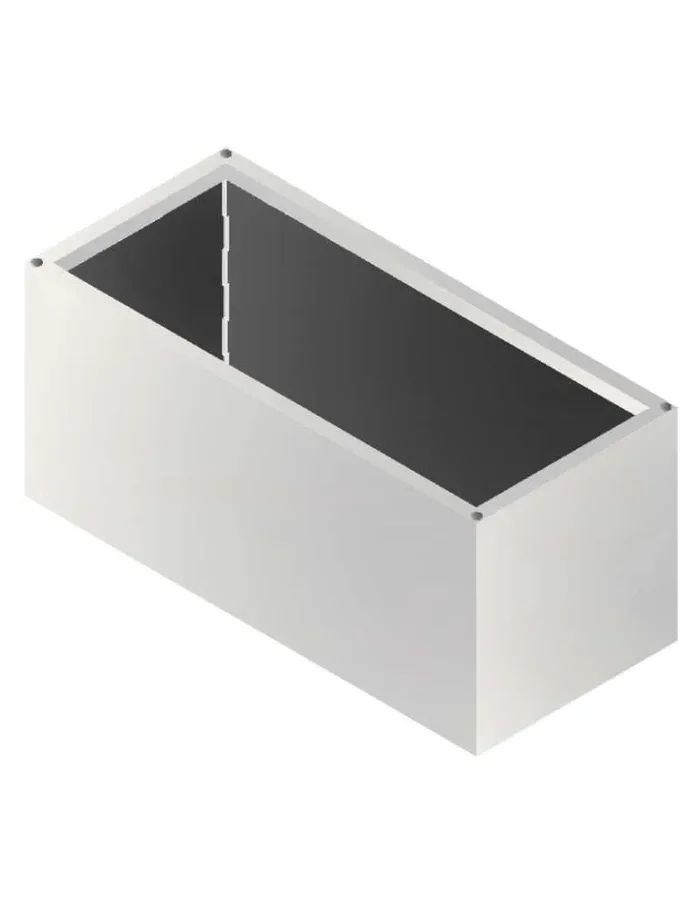 STOUT modulares Pflanzgefäß aus Stahl 90x40cm hoch 45cm weiß