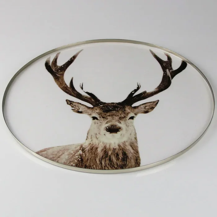 Teller mit Hirschmotiv, Ø ca. 25 cm